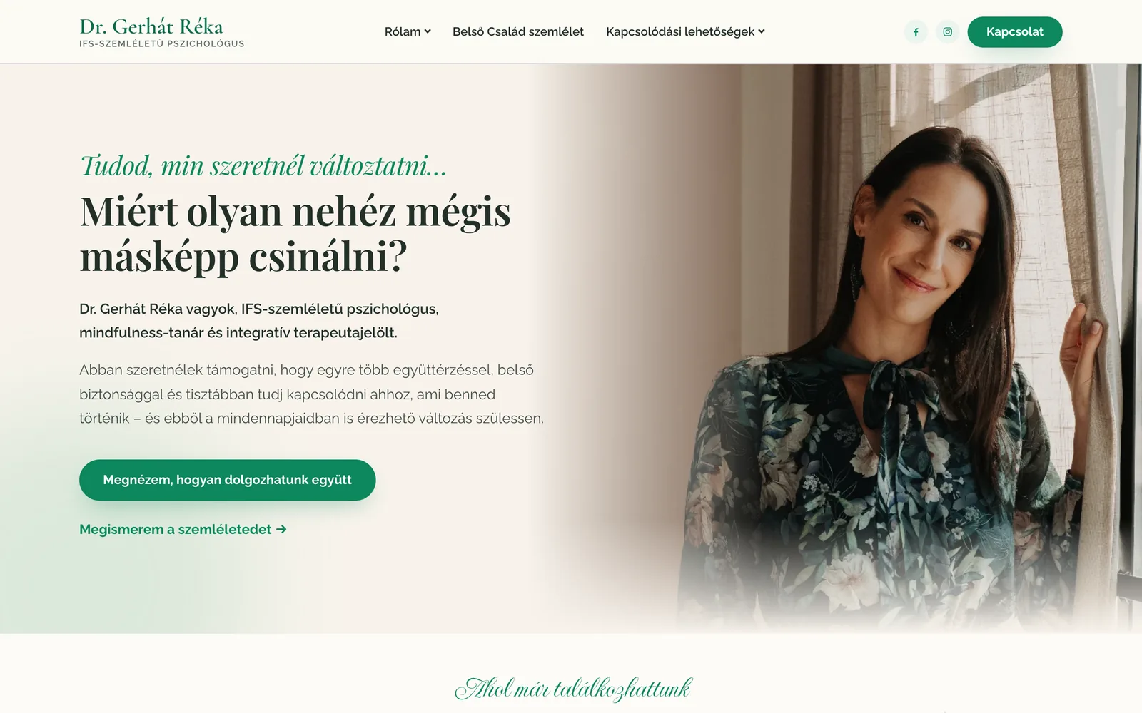 Dr. Gerhát Réka: Főoldal az átköltözés után