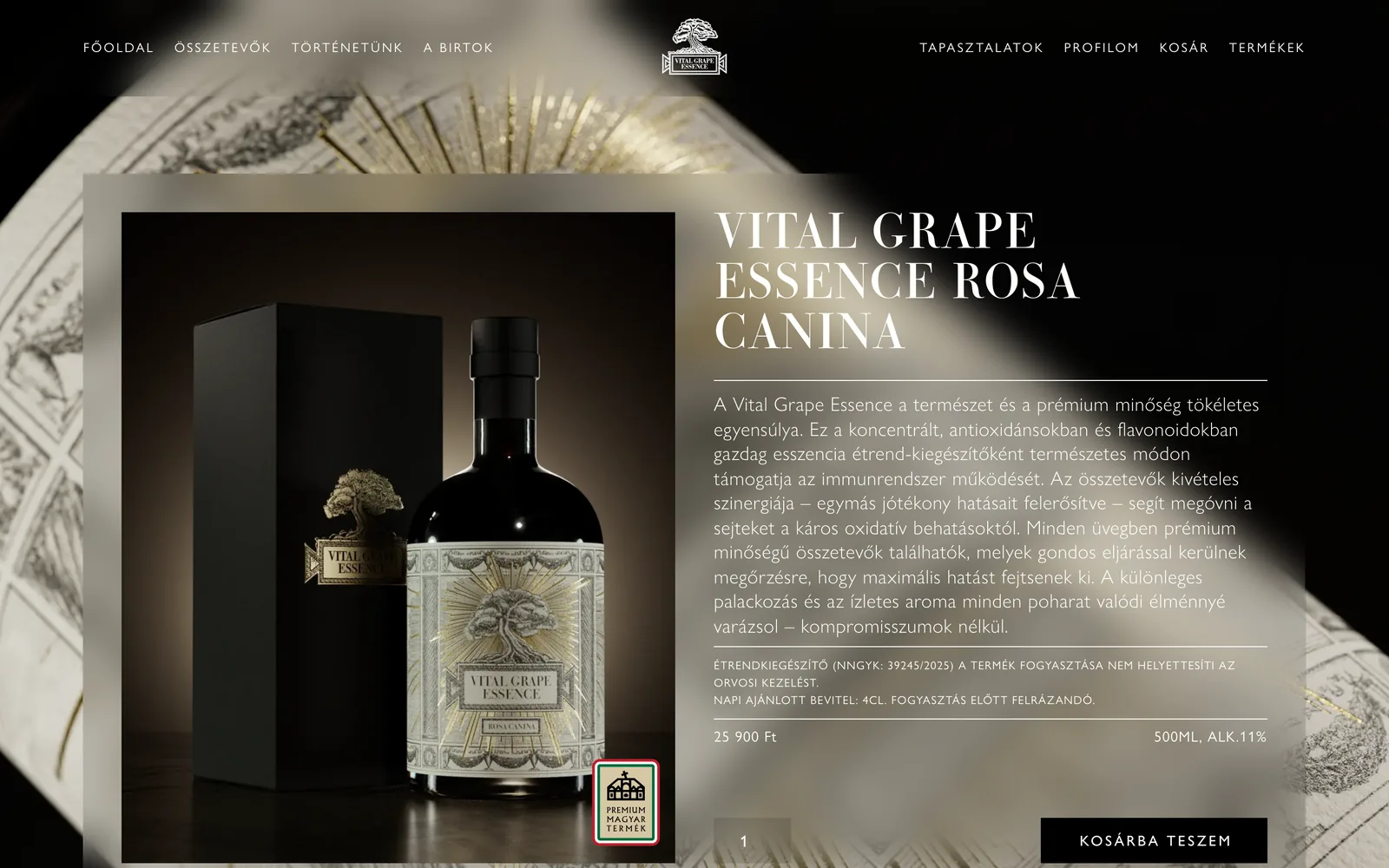 Vital Grape Essence: Termékoldal – Rosa Canina, 500 ml az átköltözés előtt